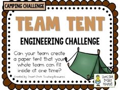 a poster with the words team tent and an image of a camper's tent