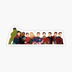 the avengers team sticker is shown