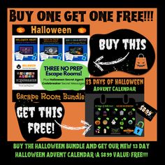 the halloween escape room bundle is on sale