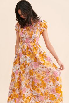 Rent Smocked Floral Maxi Dress from Nuuly. Pick 6 items for $98/month. Free shipping + returns. Fitted Multicolor Midi Dress With Smocked Bodice, Multicolor Dress With Smocked Back For Daywear, Multicolor Feminine Dress With Smocked Bodice, Feminine Multicolor Dresses With Smocked Bodice, Feminine Smocked Dress For Garden Party, Multicolor Smocked Dress With Smocked Back For Garden Party, Multicolor Smocked Dress For Garden Party, Smock Dresses For Garden Party, Multicolor Smocked Back Midi Dress