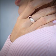 "Celebrate a special day - birthday, anniversary, Mother's day - or make a stunning addition to your collection with this band ring. This elegant piece flaunts a dainty Tourmaline stone. Elegant to wear solo or with other stacking rings to create your signature combinations. Product Details: *Ring width: 3.14\"/ 6mm *Stone Size: 3.5'*2.16\"/9*5.5mm *Ring Size: Please select from the drop-down menu. Why purchase this gold ring? Timeless and classy jewelry piece ✅ The ring is expertly handmade wit Modern Emerald Birthstone Ring For Anniversary, Stackable Emerald Cut Birthstone Ring For Anniversary, Modern Stackable Topaz Ring For Gifts, Emerald Ring With Tension Setting As Gift, Modern Emerald Ring With Tension Setting As Gift, Princess Cut Stackable Rings As Gifts, Modern Stackable Topaz Ring As Gift, Modern Topaz Ring As Birthstone Gift, Modern Topaz Birthstone Ring As Gift