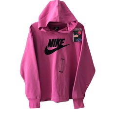 Nike Sportswear Icon Clash Fleece Hoodie Women’s Size Plus 1X Pink CT0616-691 NWT Easygoing, relaxed fit  Ribbed cuffs and hem streamline the look Product Features Soft, cozy brushed-back fleece keeps you comfy all day long Comes with bright and fun removable patches for a DIY look Patches feature hook-and-loop attachment 80% cotton, 20% polyester Machine wash The Nike Sportswear Icon Clash Hoodie is imported. Customize your look in the Women's Nike Sportswear Icon Clash Hoodie. A classic hoodie Fleece Hoodie Women, Cute Patches, Hoodie Women, Nike Sportswear, Fleece Hoodie, Women's Nike, Product Features, Nike Women, Active Wear