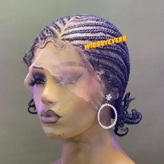 At  WiggsbyEverr  be sure to get your natural looking braided wigs, protective braided Hairstyles, that Save your Edges, while at the same time saving you time, money and getting you ready in a matter of minutes?  *WIG QUALITY IS GUARANTEED Having Alopecia/hair loss we got you covered, our hair laces are suitable and comfortable for your hair needs. A quality braided wig from Wigsbyeverr will help restore confidence giving you the opportunity to wear your favourite braid styles. PLEASE LEAVE THE FOLLOWING PREFERENCES IN THE TEXT BOX AT CHECK OUT. (1) Colour (2) Length (3) Phone Number (4) EMAIL ADDRESS WIG Specification: This a lovely cornrow wig : ✄ comes in full lace  ✄straight braided wig ✄Suitable for everyday and special occasions ✄Hand-tied lace with pre plucked part line. ✄Natural E Kanekalon Braiding Hair, High Ponytails, Cornrows Braids, Wig Making, Braids Wig, Hair Elastics, Full Lace Wig, Frontal Wigs, Braid Styles