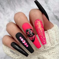 Halloween Nail Art Ideas, Neon Acrylic Nails, Makeup Nails Art