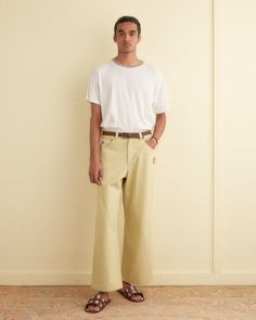 Herringbone Knolly Brook Trousers - Green – BODE Cotton Wide-leg Chinos With Belt Loops, Beige Cotton Wide Leg Pants With Belt Loops, Retro Cotton Pants With Standard Cut Leg, Retro Cotton Pants With Standard Cut, Retro Cotton Cargo Pants With Belt Loops, Retro Cotton Cargo Pants, Retro Cotton Bottoms For Workwear, Retro Cotton Pants For Work, Retro Cotton Pants With Belt Loops