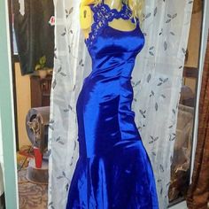 Royal Blue Mermaid Dress. Zips Up The Back But U Can't See The Zipper. It Is So Sexy And Beautiful And Comfortable. It Has Stretch To It So It Would Fit Anyone Who Is Between A Size 2 And 7. Brand New Condition. Worn One Time. Blue Fitted Mermaid Dress With Fishtail, Fitted Satin Mermaid Dress For Night Out, Blue Mermaid Hem Dress For Evening, Blue Fitted Mermaid Dress For Prom Season, Blue Mermaid Dress For Formal Occasions, Blue Mermaid Dress With Mermaid Hem For Evening, Blue Satin Mermaid Dress For Party, Blue Mermaid Dress For Evening, Blue Stretch Evening Dress For Prom