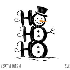 a snowman made out of letters and the words creative cut'n svg