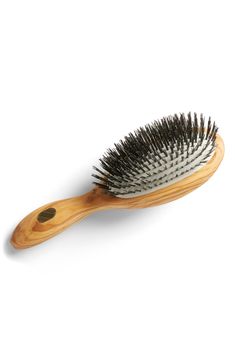 Find Altesse Studio Beaute Classic Gentle Detangling Brush For Fine To Medium Hair on Editorialist. What it is: A natural hair care tool specially developed for fine-to-medium hair. The innovative bristles, composed of 94% bio-sourced material, help prevent breakage, as they easily and gently detangle hair.Who it's for: Ideal for fine-to-medium hair types.What it does: With bristles composed of bio sourced nylon fibers, these brushes are made with an exclusive technique developed in our workshops to ensure careful and gentle detangling of the hair. The nylon fibers detangle thoroughly, painlessly and without breakage. These vegan brushes are also perfectly suited for the application of hair care products to towel dried wet hair or dry hair, as the bristles can evenly separate the hair stra Detangle Hair, Wood Shavings, Hair Care Tools, Detangling Brush, Hair Care Products, Hair Strand, Wet Hair, Olive Wood, Medium Hair