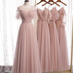 Blue tulle long A line prom dress blue evening dress · Little Cute · Online Store Powered by Storenvy Fairytale Bridesmaid Dresses, Tulle Gown Bridesmaid, Soft Tulle Bridesmaid Dress, Fancy Bridesmaid Dresses, Turtle Wedding, Pink Bridesmaid Dresses Long, Dusty Pink Bridesmaid Dresses, Tulle Long Prom Dress, Soft Wedding