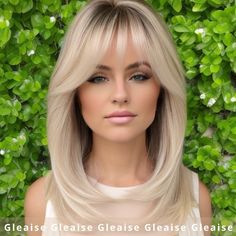 Our product features a beautiful blend of platinum blonde and medium-toned blonde, creating a stunning melting effect in your hair. The result is a seamless transition between colors, with darker roots adding depth and dimension. Synthetic Hair 100% fiber retains its style even through washing and requires much less maintenance than Human Hair. It allows changing style freely by curling iron. Stunning Light Blonde Layered Wig with Bangs in a gorgeous Golden Platinum Blonde shade. This wig features beautiful Blonde Layered Haircut, offering a natural and fashionable look. With its medium to long length, it provides versatility for various styles. Discover a variety of shades available for this item or click the provided link to explore more wig options in our shop: Long Courtains Hair: http Blonde Medium Length Wigs, Blonde Wigs With Bangs Heat Resistant, Ash Blonde Hair Wigs With Bangs Heat Resistant, Ash Blonde Human Hair Wigs With Bangs, Long Ice Blond Wigs With Bangs, Full Bangstyle Hair Medium, Blonde Hair Cuts Medium Long Layered, Medium Wavy Hair Styles, Autumn Haircut