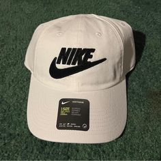 Nike Heritage86 White Hat Cap With Black Velcro Logo Women’s Small Velcro Patches Included To Put On Hat Brand New, Never Used Nike Cap For Streetwear, Nike Cotton Snapback Hats, Nike Hat With Embroidered Logo And Curved Brim, Casual Nike Baseball Cap, Nike Casual Baseball Cap With Curved Bill, Nike Casual Snapback Hat, Nike Casual Visor Hat, Casual Nike Dad Hat, Casual Nike Visor Hat