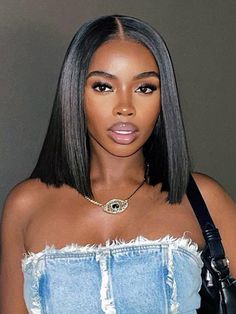 Mini Knots Straight Hair M-cap Wear Go Glueless 9x6 HD Lace Wig - CurlyMe Hair 8 Inch Wig Straight, Hd Lace Bob Wig, Curlyme Hair, 2017 Hairstyles, Fav Hairstyles, Straight Bob Wig, Short Sassy Hair, Wig Lace, Straight Bob