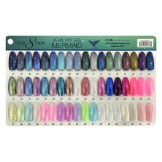 Cre8tion Mermaid Color Chart Board Mermaid Gel Nails, Mermaid Nail Polish, Wax Roller, Mermaid Nail, No Chip Nails, Cuticle Softener, Soak Off Gel Nails, Massage Stones, Wax Strips