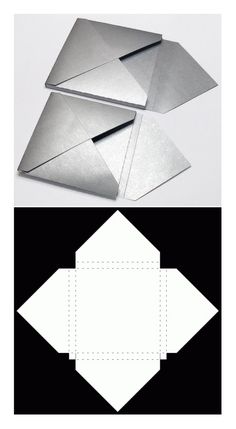 an origami piece is cut out and placed on top of each other