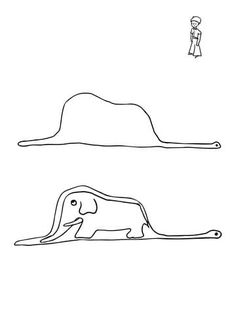 an elephant laying on its back in the middle of a drawing