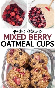 quick and delicious mixed berry oatmeal cups are the perfect breakfast for busy mornings