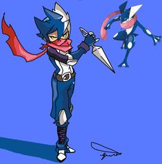 Greninja by RockmanSaph on DeviantArt Human Greninja, Greninja Gijinka, Pokémon Heroes, Pokemon Human Form, Gijinka Pokemon, Genos Wallpaper, Pokemon Fusion Art