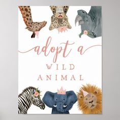 Adoption Center | Pink Safari Birthday Party Sign Editable Blank Pink Safari Birthday Party, Safari Theme Birthday Party, Pink Safari, Animal Party Favors, Pet Adoption Center, Jungle Theme Birthday, Safari Theme Birthday, Zoo Birthday, Adoption Party