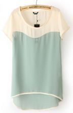 Light Green Short Sleeve Dipped Hem Chiffon Blouse $20.81 Sweaters Sale, Cardigan Sweaters, Style Me Pretty, Long Tops, Spring Summer Fashion, Light Green