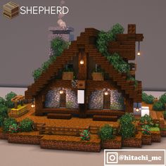 an image of a house made out of wood