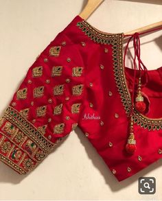 Bridal embroidery blouse designs Indian Blouse Designs, Silk Saree Blouse Designs Patterns, Cutwork Blouse Designs