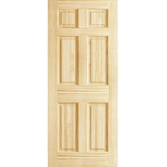 28 in. x 80 in. x 1.375 in. 6 Panel Colonial Double Hip Pine Interior Door Slab - Super Arbor Colonial Doors, 6 Panel Door, Colonial Style Interior, Sliding Mirror Closet Doors, Pintu Interior, Pine Interior Doors, Pine Interior, Wood French Doors, Log Home Interiors