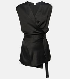 Edgy Elegant Outfits, Designer Woman, Elegant Outfits, Evening Tops, Designer Tops, Satin Shirt, Tops Online, Satin Top, Work Tops