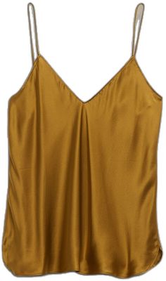 Silk Cami Tank Top With Built-in Bra, Solid Color Satin Camisole For Night Out, Silk Camisole With Built-in Bra, Silk Camisole With Built-in Bra And Spaghetti Straps, Sleeveless Satin Tops With Bias Cut, Sleek Satin Camisole Top, Silk Tank Top With Built-in Bra For Spring, Sleek Summer Camisole, Silk V-neck Top With Delicate Straps