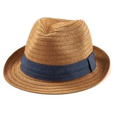 PRICES MAY VARY. Fashion Hat for Men and Women - This straw trilby hat has 2 sizes: M/L and L/XL, Size M/L fits head circumference 21 5/8"-22 3/4", US Hat Size 6 7/8, 7, 7 1/8, 7 1/4. Size L/XL fits head circumference 23 1/8"-23 7/8", US Hat Size 7 3/8, 7 1/2, 7 5/8. Trilby hats are in style and popular. The decoration ribbon is wide and navy blue. Wearing this straw trilby hat can upgrade your fashion level. Good Material - Ladybro trilby hat is made from 94% paper straw, 6% polyester. decorati Fedora Hats For Men, Trilby Hats, Mens Fedora Hat, Mens Fedora, Fedora Hat Men, Straw Fedora Hat, Hat Holder, Travel Hat, Trilby Hat