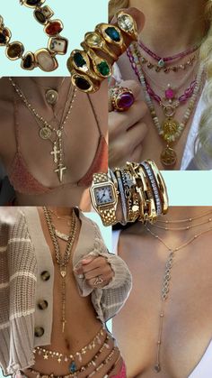 #summer #jewelry #chunky #gold #silver #chains #layering #gems #jewels #cross #necklace #watch #watches #necklaces #bracelets #rings #ring Xoxo Jewelry, Jewelry Chunky, Looks Party, Dope Jewelry, Chunky Jewelry, Silver Chains