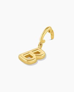 Description Personalize your favorite chain necklace with this playful helium alphabet charm. Wear your initials or a loved one's - you can make a set here. Product Details Total drop 11/16" Letter measures 5/16" by 3/8" Hinge closure measures 3/16" by 5/16" Available in 18k gold plated brass Avoid contact with anything containing derivatives of alcohol Gold Classic Initial Necklace With Charms, Personalized Gold Charms For Everyday, Personalized Yellow Gold Charms For Everyday, Gold Monogram Charms For Gifts, Personalized Yellow Gold-plated Charms, Personalized Yellow Gold Plated Charms, Everyday Gold Charms, Tarnish Resistant, Everyday Yellow Gold Pendant Charms, Everyday Tarnish-resistant Gold Charms