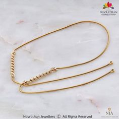 Navrathan Jewellers, Simple Diamond Jewelry, Mugappu Chain, Mangalsutra Design, Diamond Mangalsutra, Gold Jewelry Simple Necklace, Jewelry Designing, Gold Mangalsutra Designs