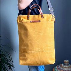 I Ordered This Backpack For My Laptop And Work Items. It’s Cute But Not The Color I Expected. It’s More Of A Mango Orange. Description From Seller On Etsy: Waxed Canvas Backpack - Mustard Yellow, Convertible Backpack, Diaper Backpack, A3, Rucksacks - Mellow Yellow Cheap Yellow Satchel For Daily Use, Cheap Yellow Satchel Bag, Yellow Convertible, Yellow Backpack, Waxed Canvas Backpack, My Laptop, Convertible Backpack, Canvas Backpack, Waxed Canvas