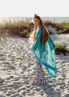 Teal Vintage Lace Kimono – Kapri Couture Fitted Bohemian Blue Cover-up, Bohemian Lace Kimono For Festivals, Long Bohemian Lace Kimono, Long Lace Bohemian Kimono, Bohemian Lace Kimono, Fitted Blue Bohemian Kimono, Teal Kimono, Olive Top, Bohemian Girls