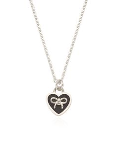 Editor's NotesENGBROX's jewelry is gorgeous and perfect for everyday wear.- Light-weighted- Eye-catching ribbon within heart pendant detail- Perfect for layering- Minimal and feminine stylesMeasurements(in.)- Size: 14.96in. (L) (+1.18in. chain)- Pendant: 0.31in. (W) / 0.28in. (L)- Ribbon: 0.16in. (W)- Weight: 0.05oz.Composition & Care- 925 Sterling Silver  Epoxy- Avoid direct heat and moisture- Professional cleaning is recommendedDesigner- by ENGBROX Gift Necklaces With Black Ribbon, Heart Shaped Jewelry With Bow For Gift, Heart Shaped Bow Jewelry For Gift, Silver Ribbon Jewelry For Valentine's Day, Heart-shaped Anniversary Jewelry With Bow, Valentine's Day Silver Ribbon Jewelry, Heart-shaped Bow Jewelry Gift, Heart-shaped Necklace From Macy's For Gifts, Heart-shaped Bow Jewelry For Valentine's Day