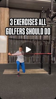 Pro-Fit Golf on Instagram: "3 exercises all golfers should do 👌🏻  #golffitness #golfexercises #golfworkout #coretraining #fitnessforgolfers #golftips #golfcoaching #golfcontent #golfdaily #golflife #coreforgolfers #golftraining #golfworkouts #golfpractice #drivingrange #golfmobility #golftipsdaily #clubheadspeed #golflife #golfwarmup #downswing #golfbackswing #hipturn #hiprotation #drivingrange" Golf Conditioning Workout, Golf Exercises Strength, Golf Strength Training, Golf Flexibility Training, Junior Golf Drills, Golf Backswing, Golf Hip Rotation Drills, Golf Techniques, Golf Training Aids