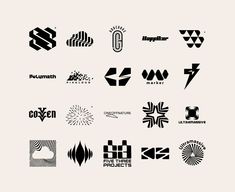 various logos designed by person for the company's logo design, graphic design, typo