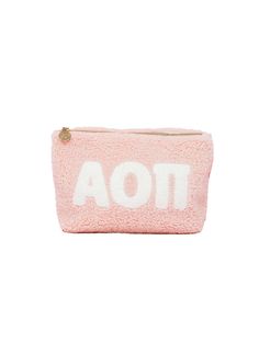 Carry around all your must-haves in style with this Sorority Greek Letter Teddy Pouch! Perfect for throwing into a bag or toting around separately, this cute lil' pouch is made of soft sherpa material and features a gold zipper detail with a retro floral interior lining. Store all your makeup, snacks, and more in the pouch and make sure everyone knows how much your love your sorority! Dimensions: 10.5" x 6.5" x 3" Official Greek Licensed Available Sorority Chapters: Alpha Chi Omega, Alpha Delta Big Little Basket, Omega Alpha, Big Lil, Alpha Omicron Pi, Kappa Kappa Gamma, Pi Beta Phi, Alpha Delta Pi, Zeta Tau Alpha, Alpha Chi Omega