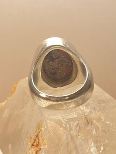 "Coral ring southwest solid band sterling silver men women Size 6.50 Between. size 6.50 and a size 6.75 Weight 16.6g Length 3/4\" Width. 3/8\" Thinnest part of band 3/16\" Free Shipping & Free Postal Insurance Delivered in a Gift Box If you do not want the ring polished and want to leave the natural patina please let me know at the time of purchase as I do polish rings before I ship rings out. Thanks Free First Class shipping and postal insurance is included. If you want to upgrade to priori Red Coral Rings For Men, Southwestern Style Nickel-free Silver Rings, Southwestern Style Nickel-free Sterling Silver Jewelry, Southwestern Sterling Silver Nickel-free Jewelry, Nickel-free Southwestern Sterling Silver Rings, Dragonfly Ring, Coral Ring, Silver Man, Unique Rings