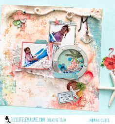 Going Places by Morag Cutts | Vintage Coastal | Simple Stories - Hey Little Magpie Beach Scrapbook Layouts, Summer Planner, Summer Scrapbook, Going Places, Vintage Scrapbook, Simple Stories