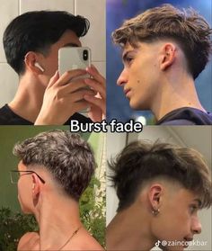 Mens Hair Color Ideas Brown, Men Hairstyles 2024, Mid Fade Short Hair, Mid Fade Fringe, Buzz Cut Mid Fade, Mid Fade Curly Hair, Mid Fade En V