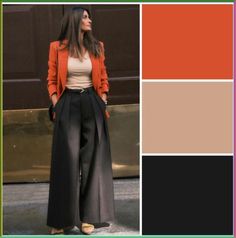 How to snag Italian girl style using accessories you already have in your closet! A guide to Italian fashion and Italian woman style. Orange Blazer, Orange Jacket, Colourful Outfits