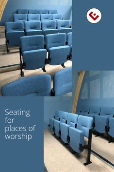 the seats are blue and there is no image on it to describe what they are