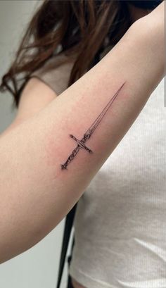 Dagger Tattoo, Wrist Tattoos For Women, Back Tattoo Women, Dainty Tattoos, Dream Tattoos, Elegant Tattoos, Little Tattoos, Simplistic Tattoos