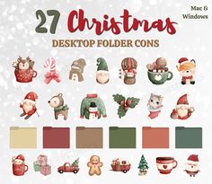 the christmas desktop folder icons are displayed