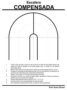 an arch with the words escalaera compensada in spanish and english