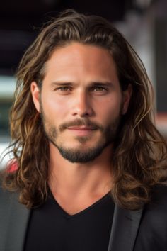 If you prefer a sophisticated look, tucking your long hair behind your ears offers an elegant solution. This sleek hairstyle exudes refinement for men seeking a sleek appearance. Click here to check out more irresistible long hairstyles for men. Long Fine Hair Hairstyles, Neck Hairline, Sleek Hairstyle, Okey Dokey, Mens Hair