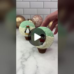 TikTok · Cakedbyrach Globe Cupcakes, Snow Globe Cupcakes, Sanding Sugar, Cheesecake Cupcakes, So Adorable, Super Simple, Sanding, Christmas Cookies, Snow Globes