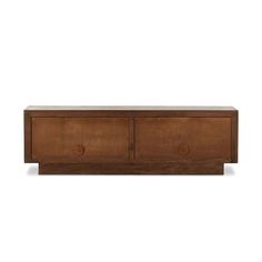 the sideboard is made from wood and has two drawers on each side, with one door