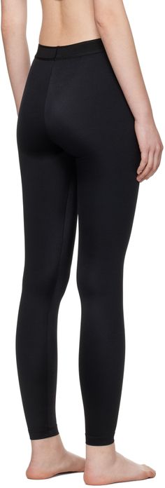 Stretch nylon jersey leggings. Jacquard logo at elasticized waistband. Supplier color: Black Black Bottoms With Logo Waistband In Elastane, Black Bottoms With Logo Waistband, Black Body, Tom Ford, Leggings, Ford, ? Logo, Black, Color